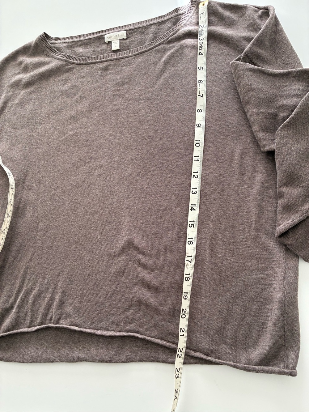 Garnet Hill Silk/Cotton Brown Oversized Sweater Size Small - Picture 7 of 9